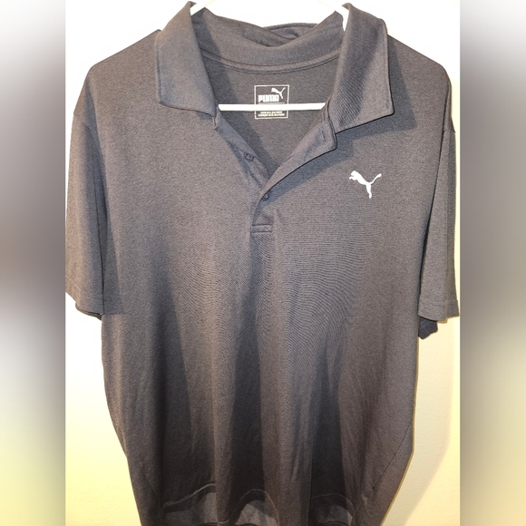 Puma Mens Blue Polo Short Sleeve Shirt Size L - Picture 2 of 12